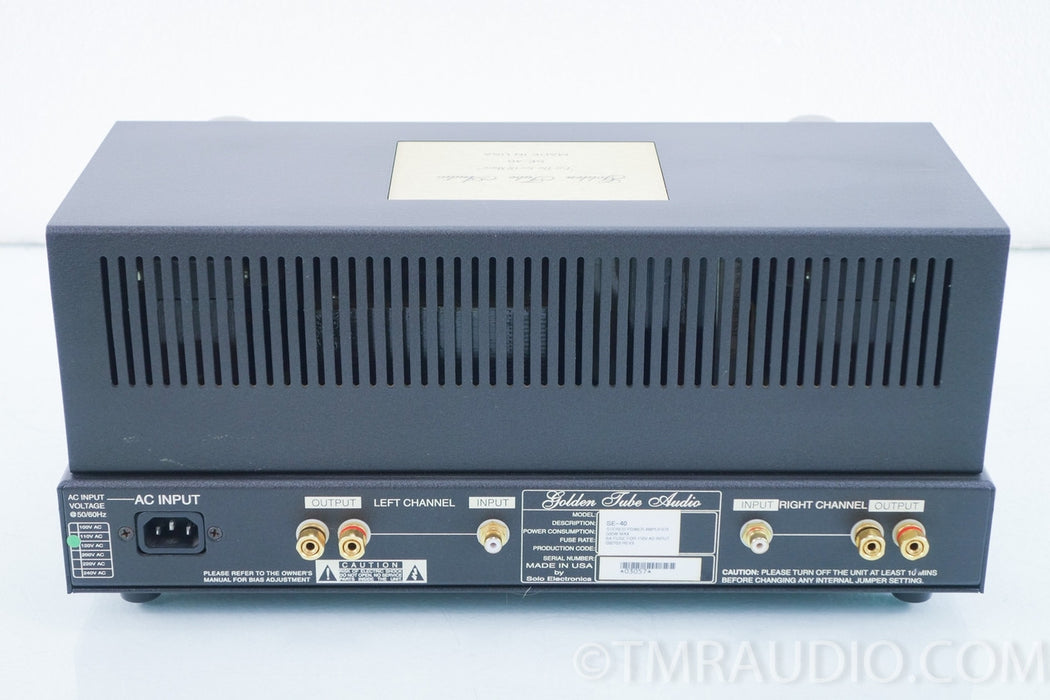 Golden Tube Audio SE-40 Tube Power Amplifier