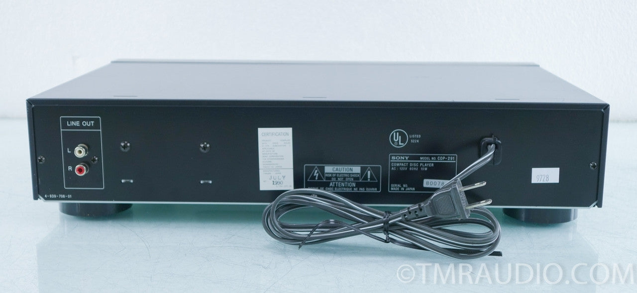Sony CDP-291 Programmable Compact Disc CD Player w/ Peak Search