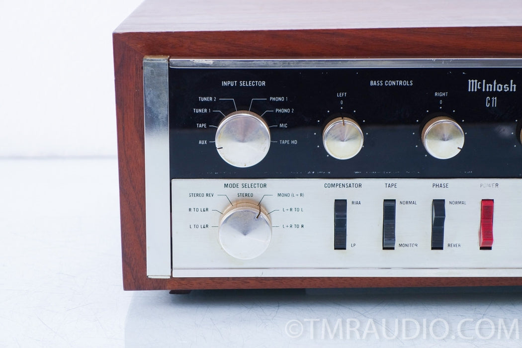 McIntosh C11 Vintage Stereo Preamplifier w/ Wood Case