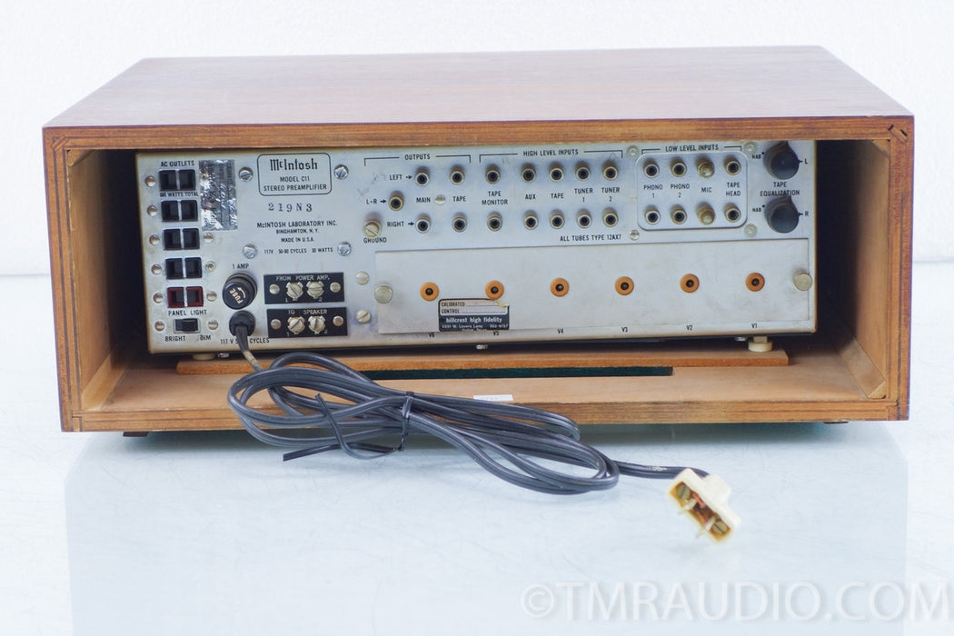 McIntosh C11 Vintage Stereo Preamplifier w/ Wood Case