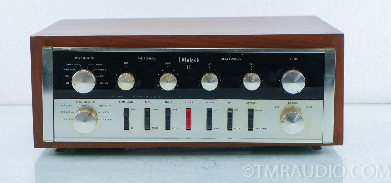 McIntosh C11 Vintage Stereo Preamplifier w/ Wood Case