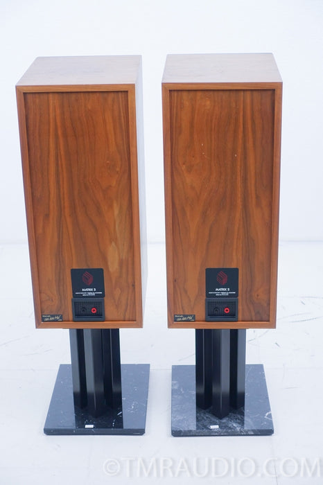 B&W Matrix 2 Speakers with Marble Stands
