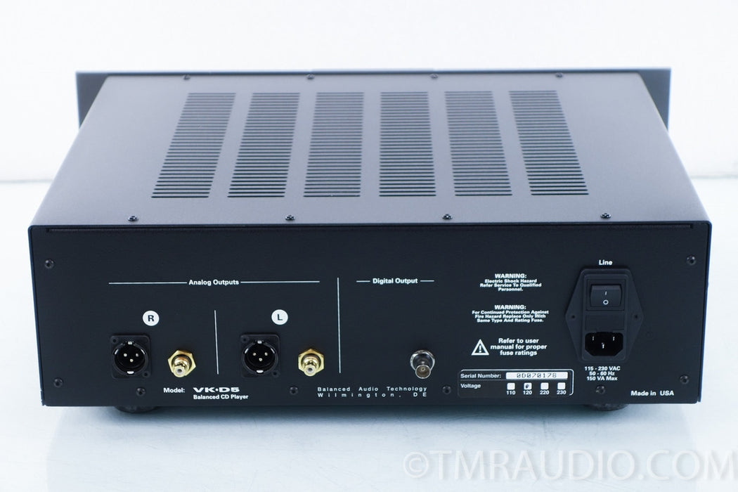 Balanced Audio Technology VK-D5 Balanced CD Player