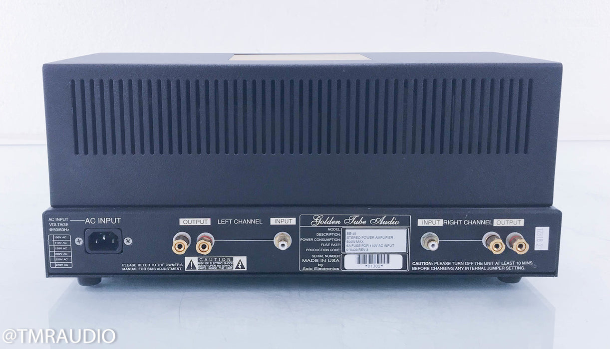 Golden Tube SE-40 Stereo Tube Power Amplifier