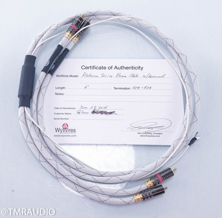 WyWires Platinum Series Phono Cable w/ Ground