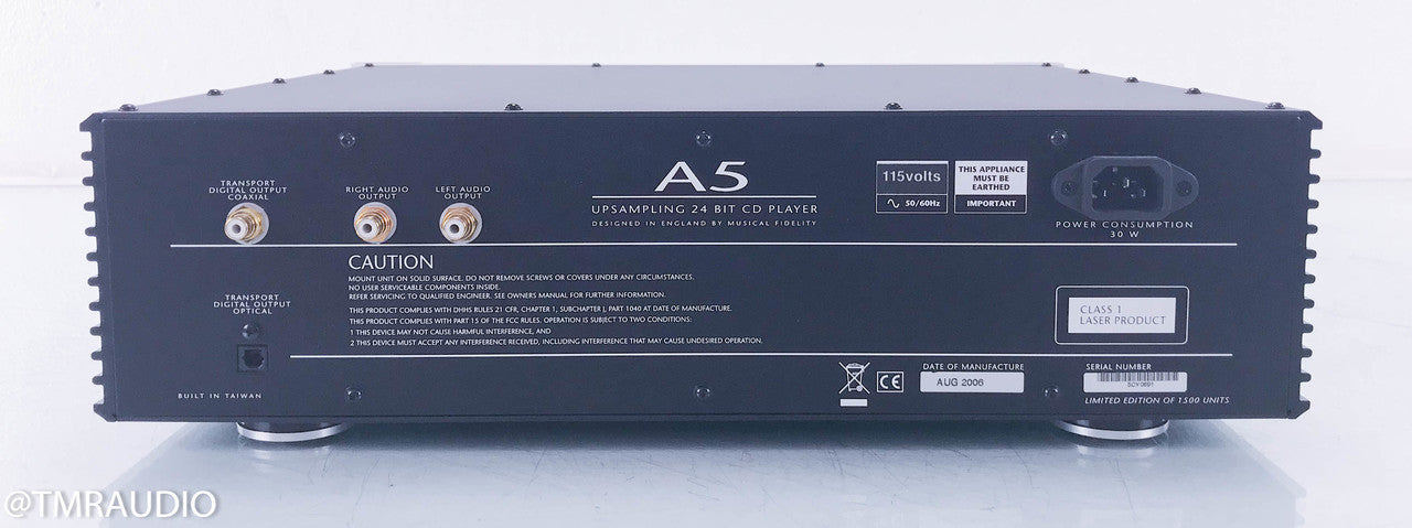 Musical Fidelity A5 Tube CD Player