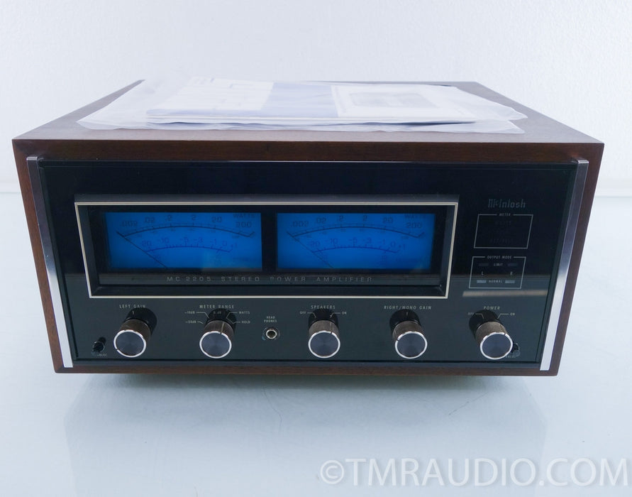 McIntosh MC2205 Vintage Stereo Power Amplifier