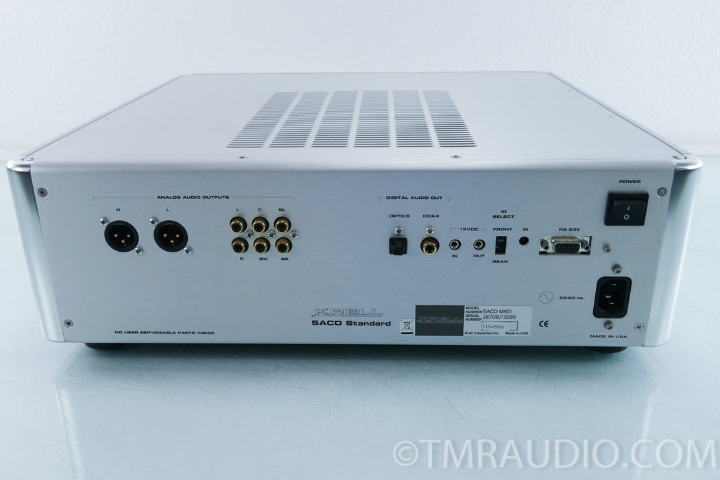 Krell SACD Standard MK III Stereo & Multichannel CD Player