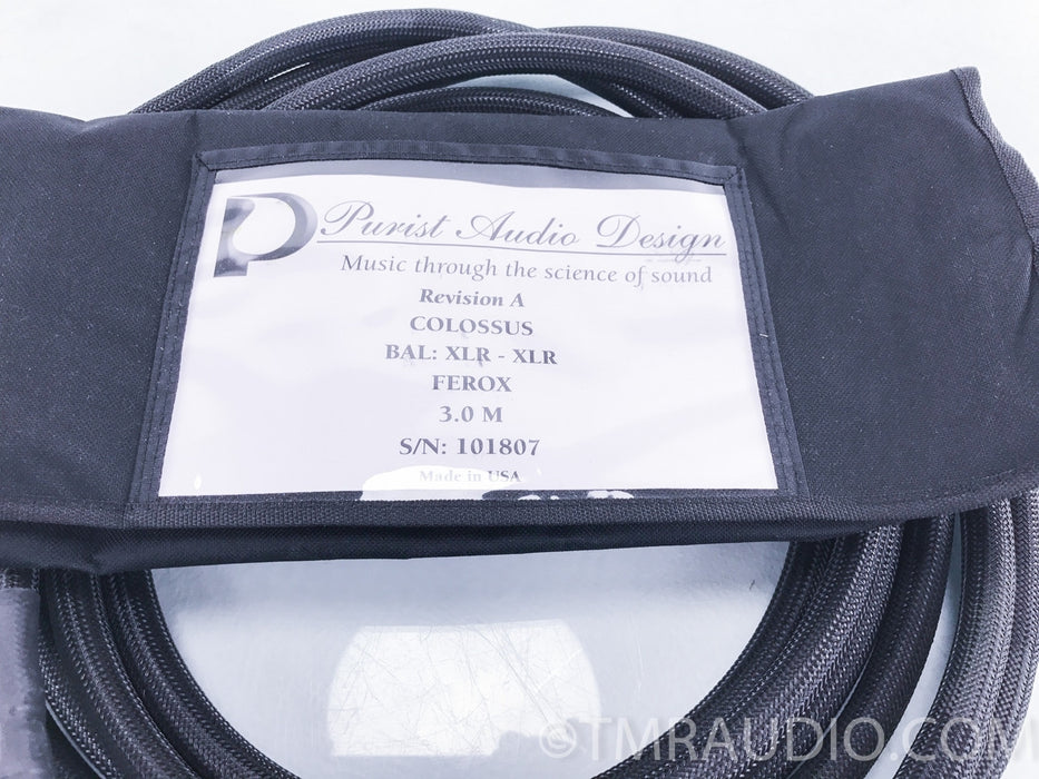 Purist Audio Design Colossus Rev. A XLR Cables