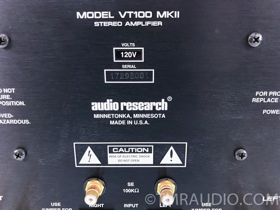 Audio Research VT100 MK II Stereo Tube Power Amplifer