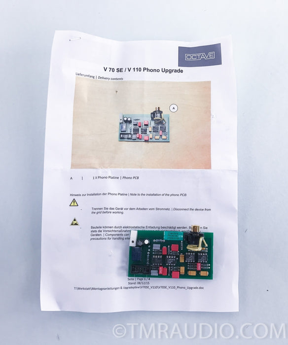 Octave V110 or V70SE MC Phono Card / Upgrade Kit