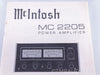 McIntosh MC2205 Stereo Power Amplifier