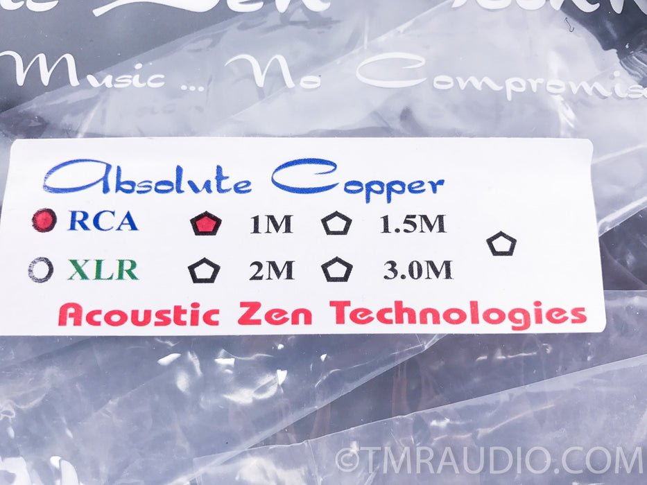 Acoustic Zen Technologies Absolute Copper RCA Cables