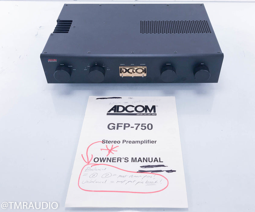 Adcom GFP-750 Stereo Preamplifier - Blue Board (One bad input)