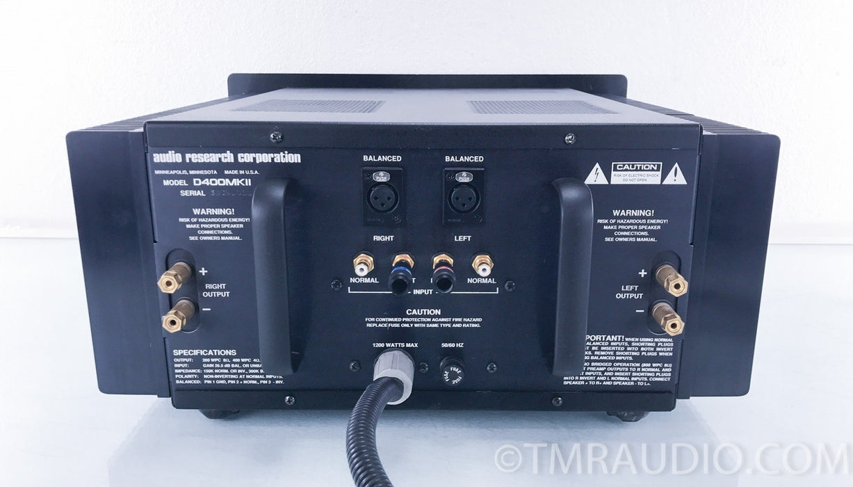 Audio Research D400 MKII Stereo Power Amplifier