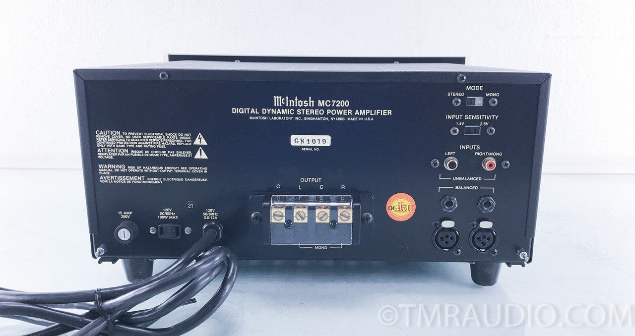 McIntosh MC7200 Stereo / Mono Power Amplifier