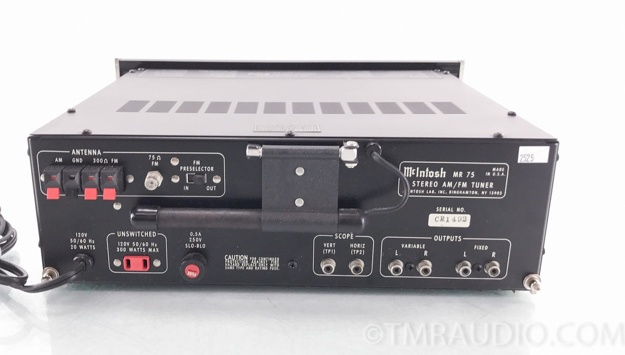 McIntosh MR 75 Stereo AM / FM Vintage Tuner