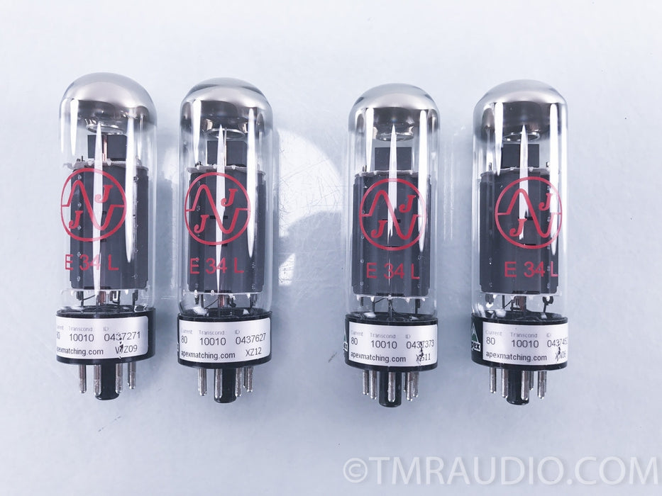 JJ Electronics T-E34L-JJ-MQ Vacuum Tube Pentode Matched Quad