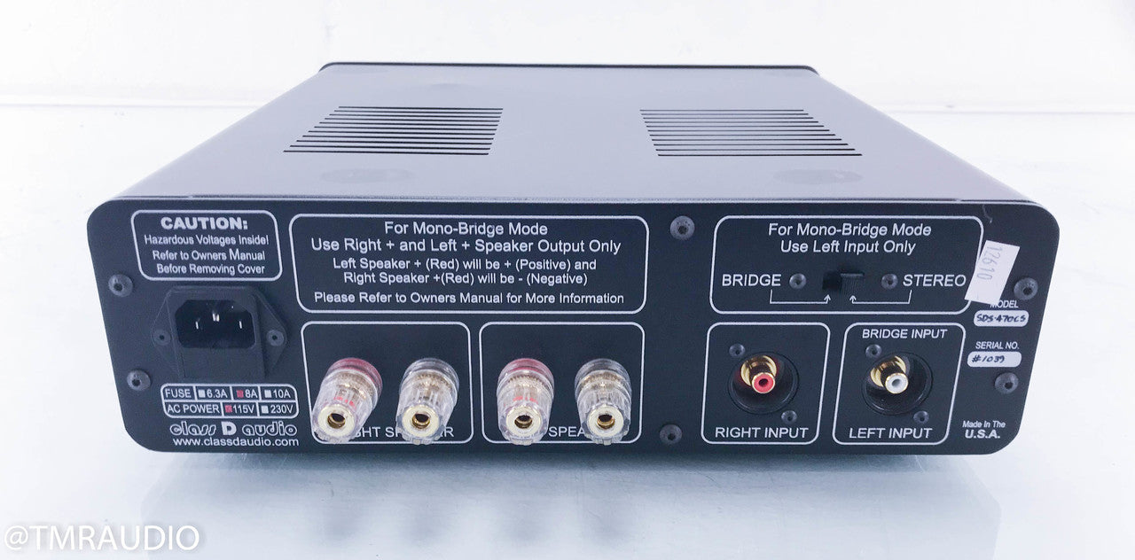 Class D Audio SDS-470CS Stereo Power Amplifier