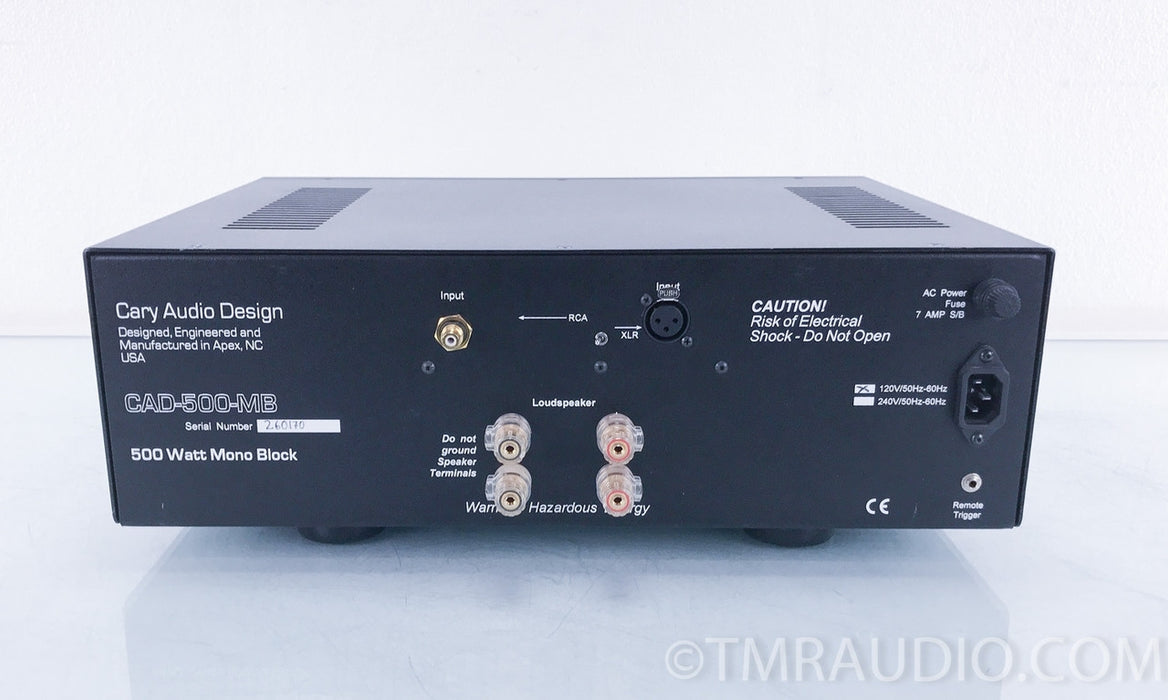 Cary Audio 500MB Mono Power Amplifiers