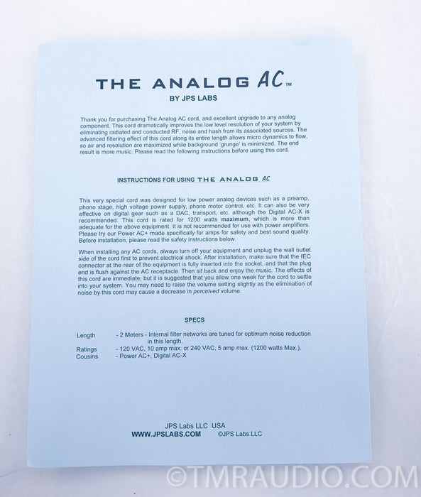 JPS The Analog AC Power Cable