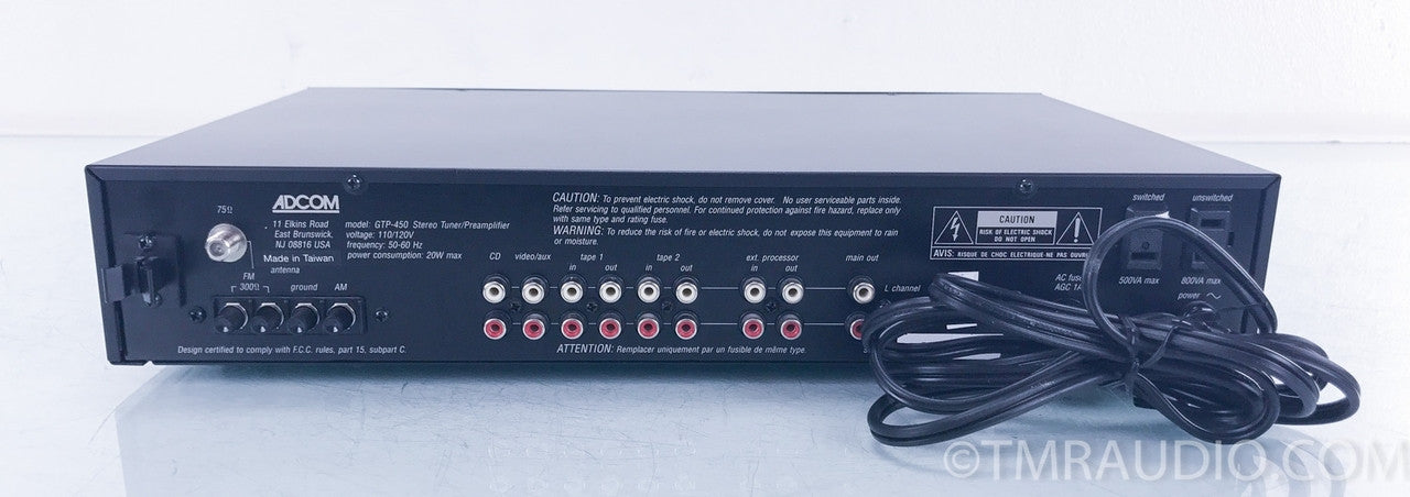 Adcom GTP-450 Stereo Preamplifier / Tuner (NO REMOTE)