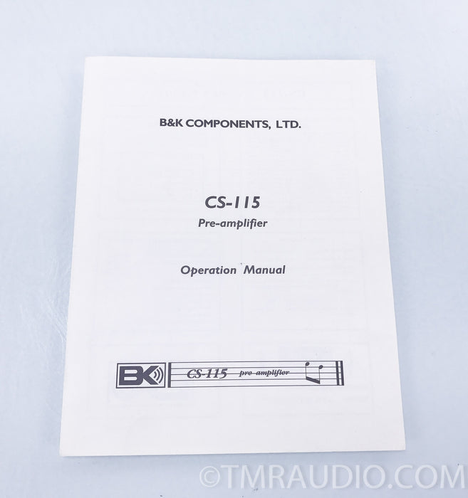 B&K CS-115 Stereo Preamplifier