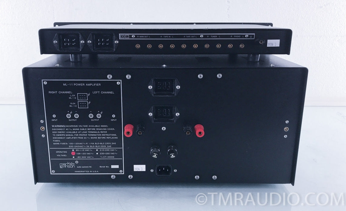 Mark Levinson ML-11 Amplifier & ML-12 Preamplifier w/Phono