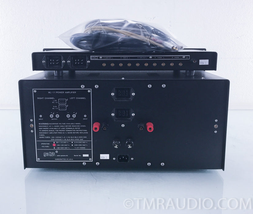 Mark Levinson ML-11 Amplifier & ML-12 Preamplifier w/Phono