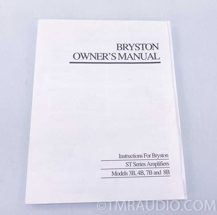 Bryston 4B ST Stereo Power Amplifier