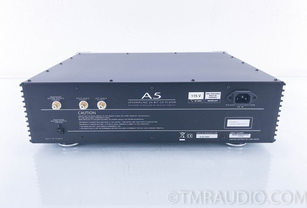 Musical Fidelity A5 CDP Tube CD Player