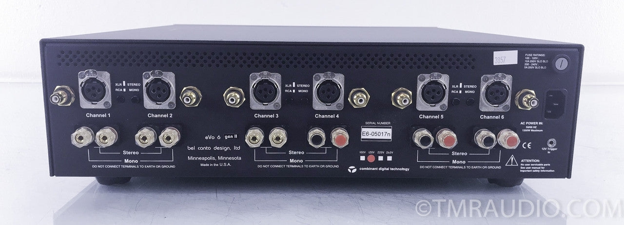 Bel Canto eVo6 gen II 4 Channel or Stereo Power Amplifier (2 channels out)