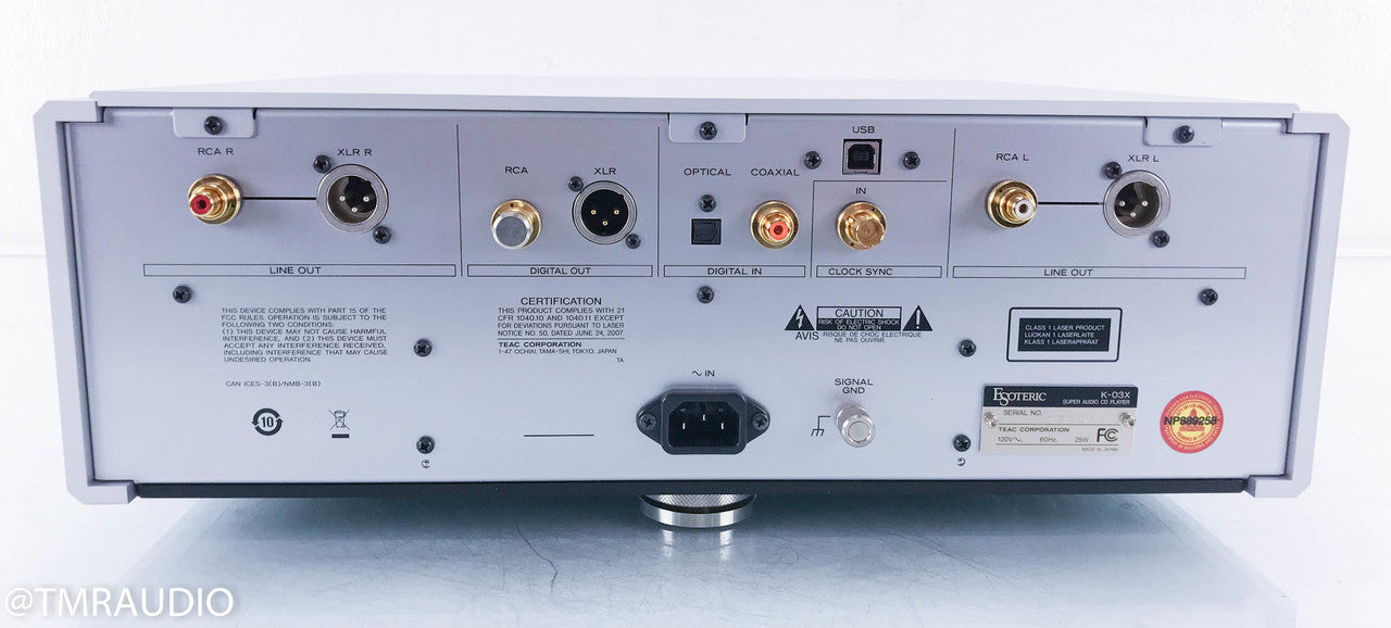 Esoteric K-03X SACD / CD Player w/ Pelican Flight Case