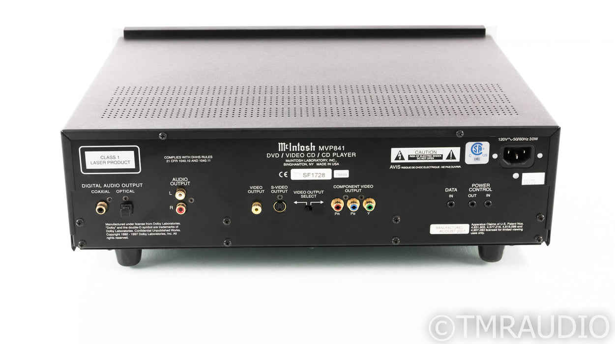 McIntosh MVP841 DVD / CD Player; MVP-841 (No Remote)