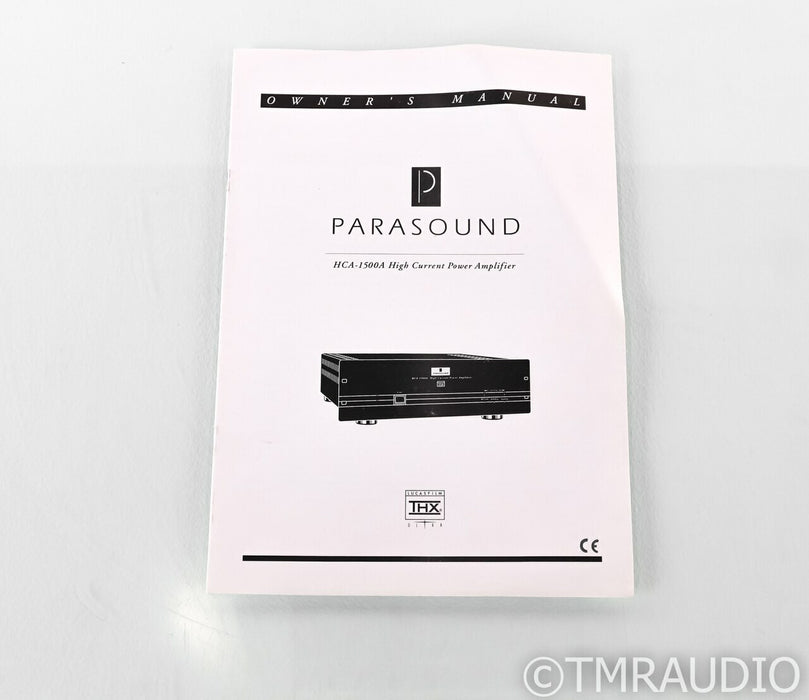Parasound HCA-1500A Stereo Power Amplifier; HCA1500A