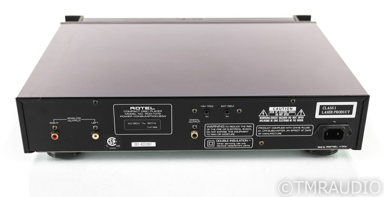 Rotel RCD-1072 CD Player; RCD1072; HDCD; Black; Remote