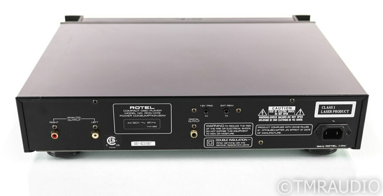 Rotel RCD-1072 CD Player; RCD1072; HDCD; Black; Remote
