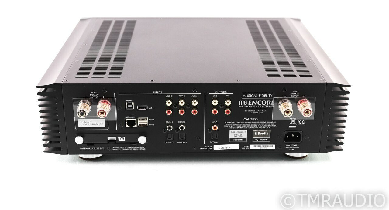 Musical Fidelity M6 Encore 225 Integrated Amplifier / Streamer; DAC; 1TB HDD