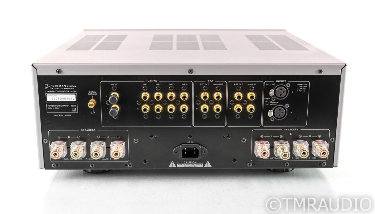 Luxman L-505uX Stereo Integrated Amplifier; L505uX; Remote; MM / MC Phono