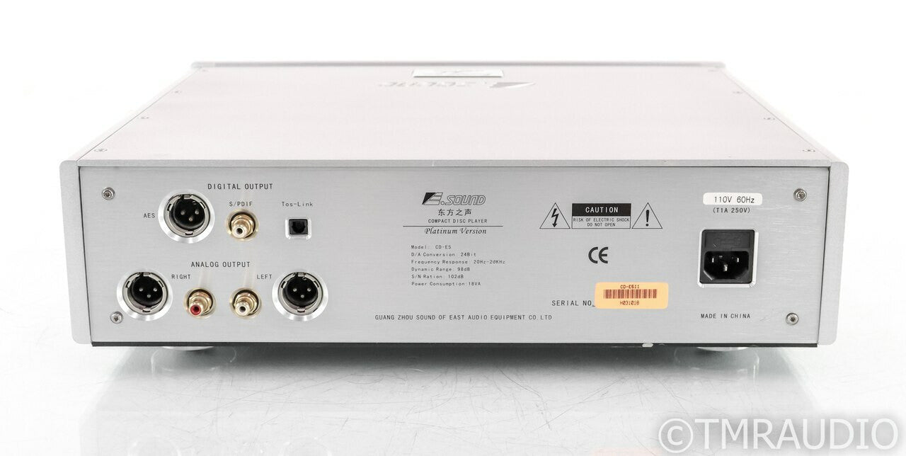 East Sound CD-E5 Platinum Reference Edition CD Player; E Sound; Silver; Remote