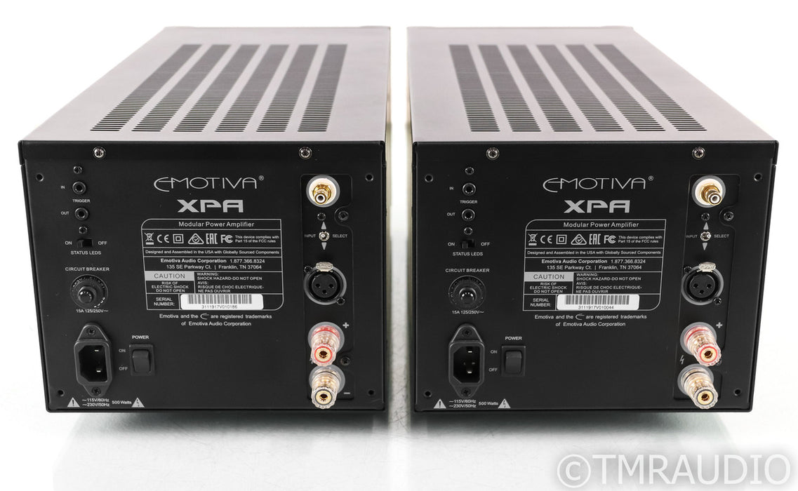 Emotiva XPA HC-1 Mono Power Amplifier; Black Pair; HC1