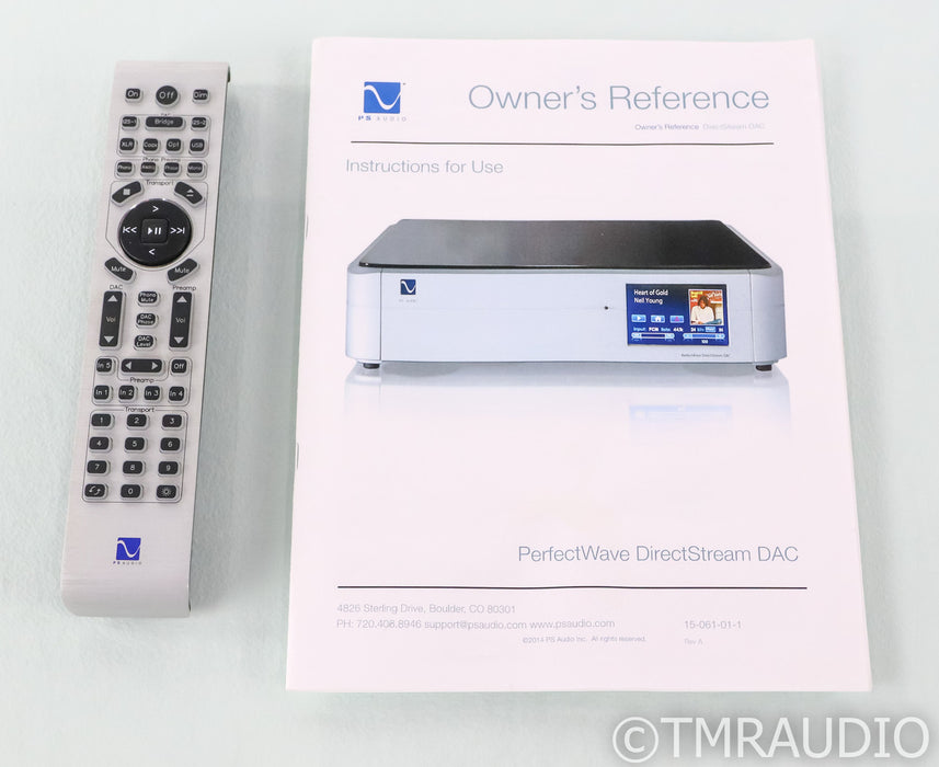 PS Audio PerfectWave DirectStream DAC; Remote; Silver; DSD; Bridge II (Used)