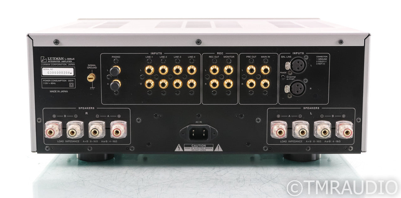 Luxman L-505uX Stereo Integrated Amplifier; Remote; L505X; MM/MC Phono