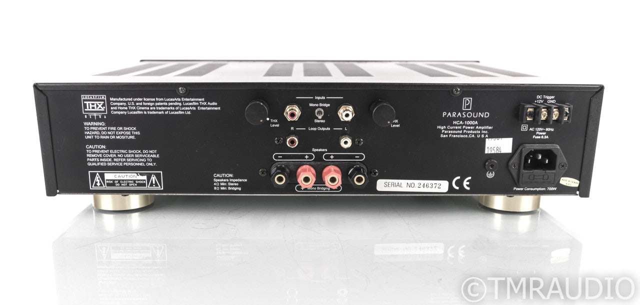 Parasound HCA-1000A Stereo Power Amplifier; HCA1000A