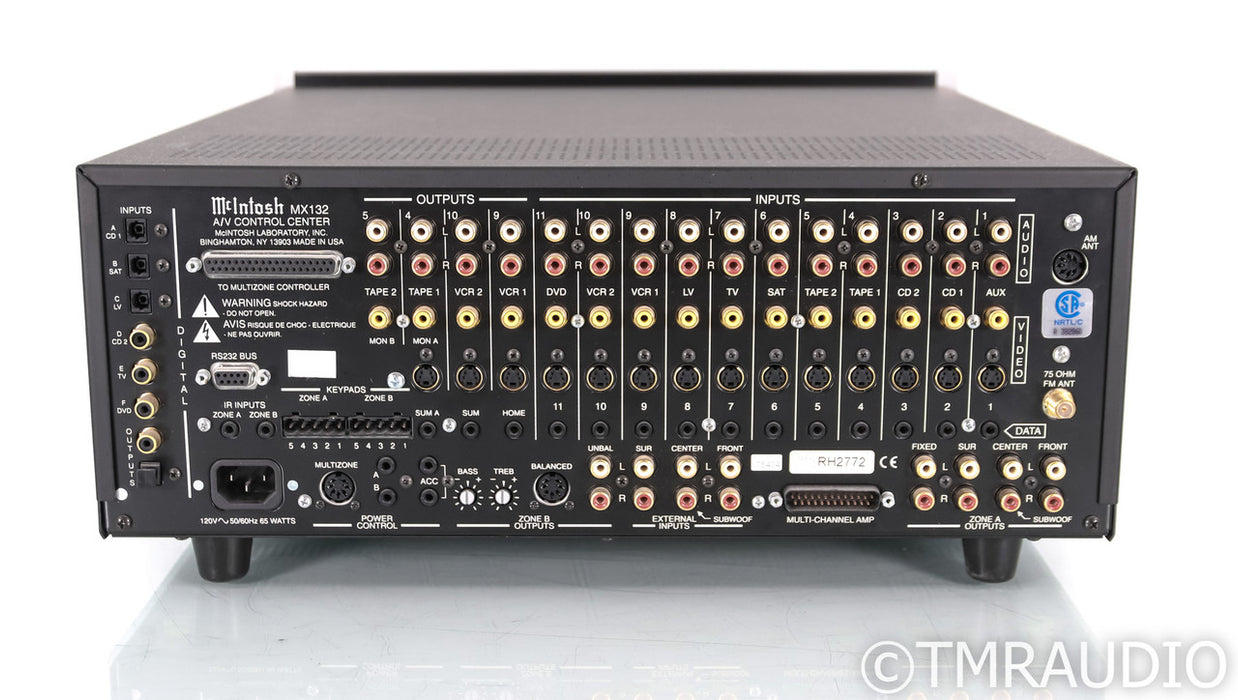McIntosh MX132 5.1 Channel Home Theater Surround Processor; MX-132; HOLD - GLASS; MX-132; HOLD - GLASS