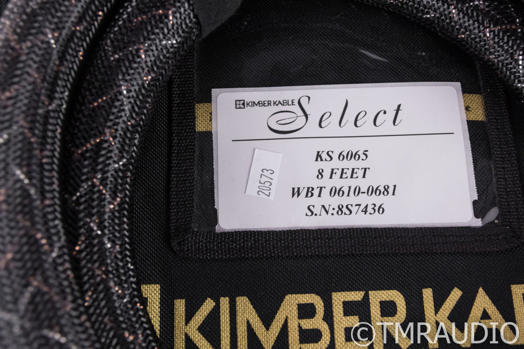 Kimber Kable Select KS 6065 Speaker Cables; 8ft Pair w/ WBT; KS-6065; SHOW DEMO