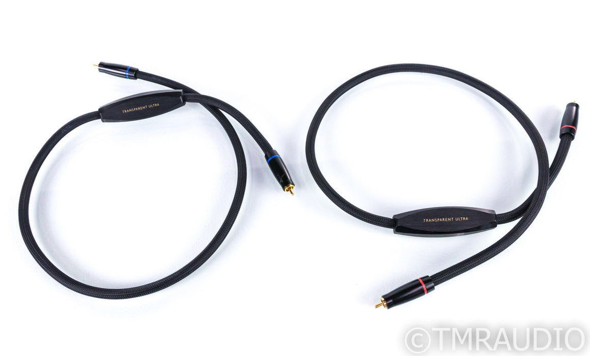 Transparent Audio Ultra RCA Cables; 1m Pair Interconnects