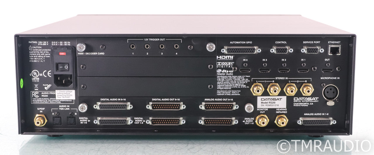Datasat RS20i 16 Channel Home Theater Processor; RS-20i; Dirac HOLD REPAIR; RS-20i; Dirac HOLD REPAIR