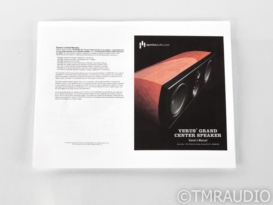 Aperion Audio Verus Grand Center Channel Speaker; Gloss Black