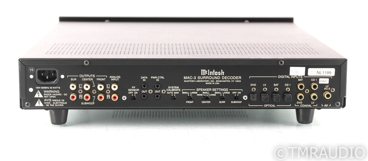 McIntosh MAC-3 5.1 Channel Home Theater Surround Decoder; MAC3